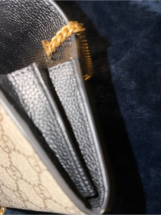 Bi-color GG Marmont wallet on chain - Picture 6 of 7
